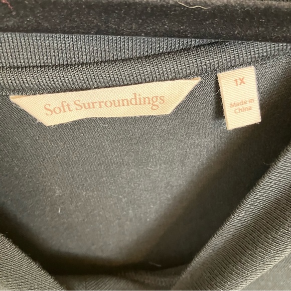 Soft Surroundings Womens Madeline Tunic in Black Size 1X Plus Size Shirt - Picture 12 of 12